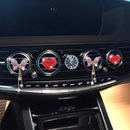 4 Pcs Pink Bling Butterfly and Heart Car Air Fresheners Vent Clips Diffuser Vent Clip Rhinestone Diamond Decoration Car Interior Decor Cute Accessories for Women, Automotive Air Fresheners (Red, 2)