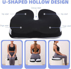 Seat Cushions for Office Chairs Wheelchair Cushion for Long Sitting Back Pain，Memory Foam Seat Car Computer Desk Chair Cushion，Coccyx Cushion for Tailbone Pain Relief Cushion Office Chair Green