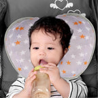 KAKIBLIN Baby Head Neck Support Pillow, 2 in 1 Banana Neck Support Pillow for Baby, Stroller Baby Travel Pillow for Newborn, Boy Girl, Adjustable Head Pillow for Kids Infants,Orange Pentagram