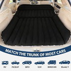 SUV Car Air Mattress – Inflatable Back Seat Bed with Electric Air Pump, Portable Camping Travel Sleeping Pad, Blow Up Car Bed (Black)