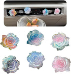 6Pcs Car Cute Colorful Big Flower Car Air Vent Clips Dashboard Decoration Air Freshener Interior Decor for Women Girl