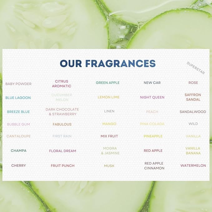 G's Breeze Cucumber Melon Air Freshener - Refreshing, Sweet & Juicy Aroma, 48 Hour Long-Lasting Scent, Odor Eliminating Fragrance for Home, Car & Office - Pet-Friendly & Oil Burner Compatible