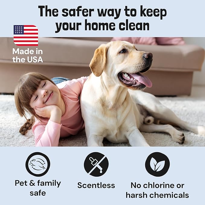 Sunny & Honey Oxy Pet Stain and Odor Eliminator - Oxygen Powered Carpet Cleaner Spray and Upholstery Cleaner - Pet Stain Remover for Rugs, Couches and Mattresses - Unscented (32 fl oz)