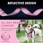 Lukovee Dog Seat Belt for Car, Adjustable Dog Car Harness for Large Medium Small Dogs, Soft Padded & Breathable Mesh Dog Seatbelt with Car Strap and Carabiner (A-Pink,XXXS)