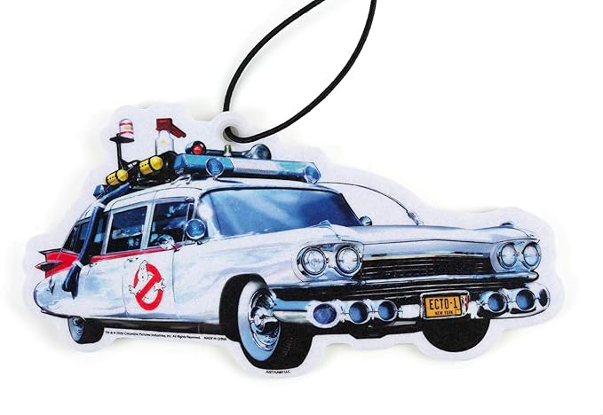 Ghostbusters ECTO-1 Car Air Freshener | Air Freshener For Cars Designed Like ECTO-1 | Official Ghostbusters Car Fragrance | Ghostbusters Movie Series Collectibles | New Car Smell