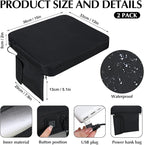 Thyle 2 Pcs Portable Heated Seat Cushion Backless Stadium Seat Pad Waterproof Chair Pad No Back USB Power with 3 Level Adjustable Temperature for Sports Camping Fishing Home Outdoor, No Power Bank