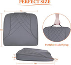 kingphenix Premium Car Seat Cushion, Memory Foam Driver Seat Cushion to Improve Driving View- Coccyx & Lower Back Pain Relief - Seat Cushion for Car, Truck, Office Chair (Leather Dark Gray)