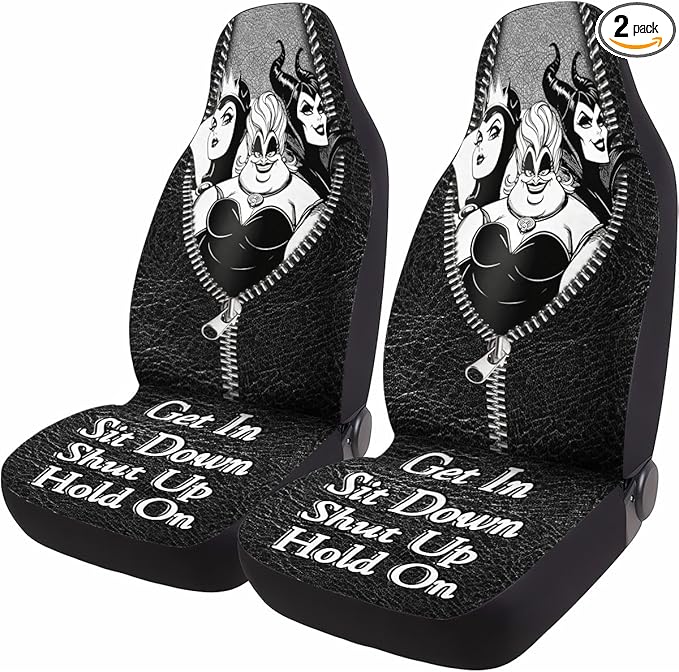GENANY Bad Witches Car Seat Covers Set of 2, Breathable Front Seat Covers for Truck Sedan SUV, Movie Themed Car Accessories, Witchy Gift for Women Men