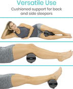 Vive Lumbar Roll Pillow for Lower Back Pain - Low Back Support Cushion for Office Chair, Car, Driving, Desk Computer - Ergonomic Portable Cervical Bolster for Thoracic Low Rest Posture Corrector(Firm)