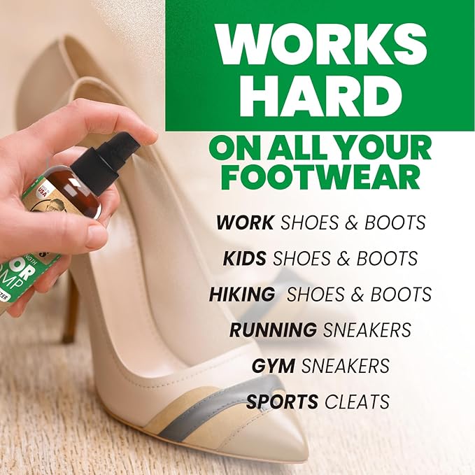 Uncle Todd's Shoe Deodorizer Spray - Proven & Powerful Enzyme Formula Spray for Shoe Odor Elimination in All Footwear (Mountain Fresh)