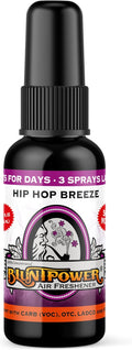 BluntPower (Hip Hop Breeze, 1 Pack) Concentrated Air Freshener for Room and Car Spray - Oil-Based Diffuser Spray Bottle - Long-Lasting Bathroom Spray, Car Freshener, & Odor Eliminator Spray