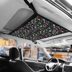 Colorful Lights Car Roof Storage Bag Car Seat Storage Hanging Bag Multi-Purpose Car Bag Storage Box Organizer Pouch Pocket Inner Car Accessories Compatible with Most Vehicles