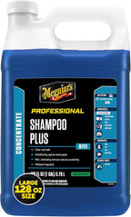 Meguiar's Shampoo Plus, Lubricating Car Wash Soap Lifts Dirt and Grime Off Car Surfaces, Cleans Paint Without Swirling or Scratching, Deepens Gloss and Boosts Shine, 1 Gal