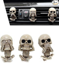 3 PCS Skull Car Air Fresheners Vent Clips, Halloween Decor, Air Conditioner Outlet Diffuser, Horror Car Decorations Accessories