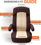VALUN RV Seat Covers (Brown 2 Pack) – Captains Chair Seat Covers for RV Captain Chair & Motorhome Chairs, Universal Fit RV Chair Covers for Camper, Trailer, Van, Protects Against Dirt, Spills & Wear