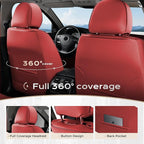 Coverado Seat Covers, Car Seat Covers Front Seats, Car Seat Cover, Car Seat Protector Waterproof, Car Seat Cushion Nappa Leather, Seat Covers Carseat Cover Universal Fit for Most Cars