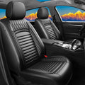 Fit Venza Car Seat Covers for Toyota Venza 2009-2024 2025 2026 - Upgraded Premium Waterproof & Breathable Leather, Airbag Compatible, All-Weather Seat Cushion Protector (Full Set, Black)