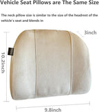 Car Headrest Pillow Soft Suede Fabric Memory Foam Car Neck Pillow Ultimate Comfort and Support for Driving and Travel