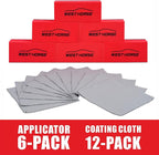 6PCS Ceramic Coating Applicator Sponge Blocks + 12PCS Suede Cloth – Premium Car Detailing Kit for Paint Protection, Wax & Nano Coating Application