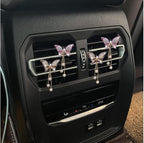 4Pcs Bling Butterfly Car Aromatherapy Air Vent Clips,Diamond Pearl Pendant Butterfly Air Fresheners Vent Clips Cars Decoration Cars Interior Decor Bling Car Accessories for Women, Interior Accessories