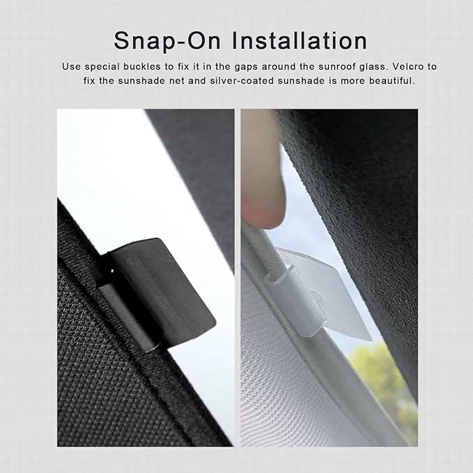 Sunshade Roof Compatible with Tiguan 2010-2017 SUV, Foldable Glass Roof Sun Shade, UV Protection Heat Insulation Sunroof Shade with Storage Bag