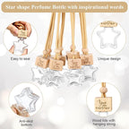 30 Pcs Star Shaped Car Fragrance Diffuser Bottle Bulk - Appreciation Gifts Set Hanging Glass Diffusers with Inspirational Message for Coworker Teacher Staff Thank You Gift (You are)