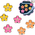 6pcs Flower Air Freshener Vent Clips,Pink Yellow Orange Daisy Car Decor Accessories for Women,3.3cm/3cm Girly Refillable Diffuser