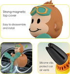 Pilot Monkey Cute Car Diffuser - Rotating Propeller Cartoon Automotive Air Outlet Fan Creative Car Perfume Decoration - Automotive Air Fresheners