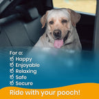 PAWBEE 2-Pack Dog Seat Belts for Cars - Adjustable Nylon Car Harness with Stainless Hooks, Safety Seatbelt Harnesses for Dogs, Durable Dog Car Seat Belt Clip, Essential Travel Accessories for Pets