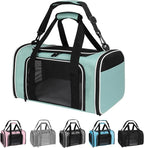 Carriers Soft-Sided Large Pet Carrier for Cats Dogs Small Animals Up to 25Lbs,Top Load Carrier,Ventilated Design,Portable Cat Carrier Airline Approved(X-Large,Green)