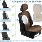 Linen Car Seat Covers Front Seat Covers Breathable Cloth Fabric Car Seat Protector Mats Pad Universal Fit 90% Vehicles,SUVs,Cars,Sedans (2Pack Brown)