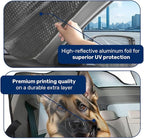 GENANY German Shepherd Police Windshield Sun Shade for Car SUV Truck (55x30 Inches), Sun Shade Windshield, Shades for Windows, Protector Blocks UV, Spring Car Decor