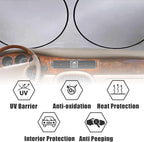 American Flag Car Windshield Sun Shade Foldable Sunshade Front Window Cover Sun Visor Protector Accessories (59x27.5 inches)