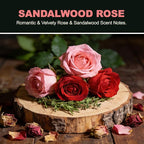 Car Air Freshener, Sandalwood Rose Scent Diffuser with Rotating Cap for Adjustable Fragrance Intensity, Gel Odor Eliminator for Home Car Bathroom, Every 6.4 oz Lasts 90 Days, 2 Pack, Green