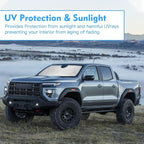 Windshield Sun Shade for 2026-2019 GMC Sierra 1500 2500 3500 SLT, AT4, Denali, Custom Fit Sunshade Truck Accessories, Foldable Pickup Front Window Sun Shade Shield Visor Protector