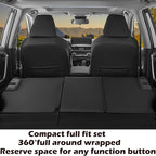HKZ Fit RAV4 Car Seat Covers Set for 2019 2020 2021 2022 2023 2024 2025 Toyota RAV4 LE,XLE,XLE Premium,Limited - 5 Seats Full Set Leather(Black/Gray)