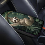 Dreaweet Car Armrest Cover Pad Car Center Console Cover Cute Sloth Car Accessories for Women Girly,Universal Armrest Cover for Car Truck SUV Sedan
