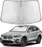 EcoNour Windshield Sunshade Compatible for BMW X1 2016-2020 2021 2022, Sun Visor for Front Windshield & Window Sun Shade Cover, UV Heat Blocker & Protector, Car Accessories