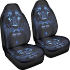 Cool Lion Print Car Front Seat Cover Set of 2, Auto Bucket Seats Protector Universal Car Accessories Interior Decor for Women Men