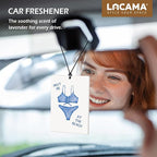 Lacama Blue Beach Coastal Cowgirl Car Air Freshener 3Pcs, Western Coastal Cowgirl Cars Scents Air Freshener for Women Girls Gifts, Girly Beach Car Accessories Interior Mirror Decor Hanging