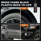 Black Trim Restorer Outdoor-Use Only Restores Deep Black Color in Minutes UV & Water Resistant Long-Lasting Protection for Exterior Plastic, Vinyl & Rubber Glossy Streak-Free Finish 8oz