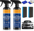 2PCS Advanced Car Quick-Acting Coating Agent Spray, Car CoatingSpray, Car Scratch Wax Polish Spray Waterless Wash, DurableCar ShineSpray, Oil Film Emulsion Glass Cleaner