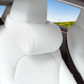 Car Neck Pillow for Tesla Model Y/3/S/X/Cybertruck Memory Foam Headrest Pillow Ergonomic Design Neck Support Seat Headrest Softness Comfortable Car Pillow (White, 1 Pack)