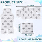 Pinkunn Gel Car Seat Baby Cooling Pad for Summer Breathable Stroller Cooler Pad Multifunctional Carseat Cooling Mat for Baby Child Dining Chair Safety Seat Stroller (White,Cloud)