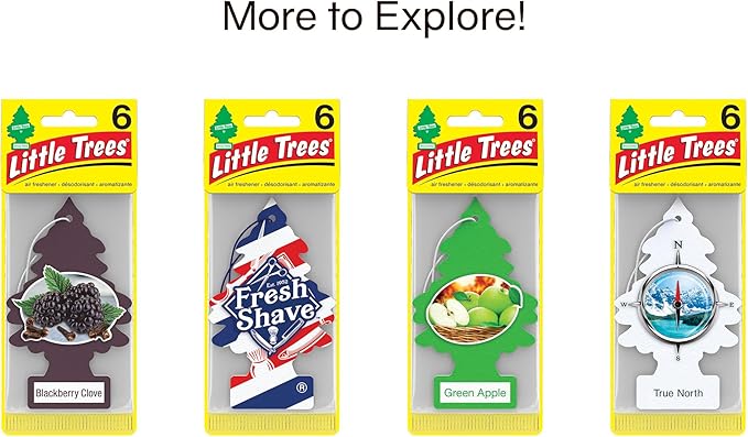 LITTLE TREES Air Freshener, Hanging Tree, Cinnamon Apple | Long Lasting Scent | For Auto or Home | 24 Count, Pack of 6