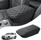 Autorder Center Console Cover for 2018-2024 Chevrolet Traverse Accessories Armrest Cushion Cover Nappa Leather Middle Console Covers Traverse Console Cushion Pad Anti-Scratch