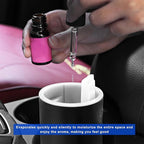 Sun Walker Smart Car Fragrance Diffuser, 80ml USB-Powered Ultrasonic Mist Humidifier Air Freshener with Lights, Portable Essential Oil Diffuser Aromatherapy Humidifier for Car Office Bedroom