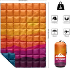 zzlamb Camping Blanket for Cold Weather,Outdoor Puffy Blanket Portable Down Alternative,Windproof Warm Cloak with Snaps,Cozy Quilt Backpacking Picnic RV Travel Plane Car Hammock Beach Climbing