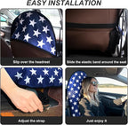 Waterproof Sweating Car Seat Cover for Post Gym Workout, Running, Swimming, Beach and Hiking, Universal Fit Non-Slip Bucket Seat Protector for Cars SUV Trucks, Machine Washable (Star)