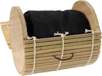 BambooMN Granulated Bamboo Charcoal Odor Absorber Bag in Decorative 4" Green Cylinder, 2 Sets